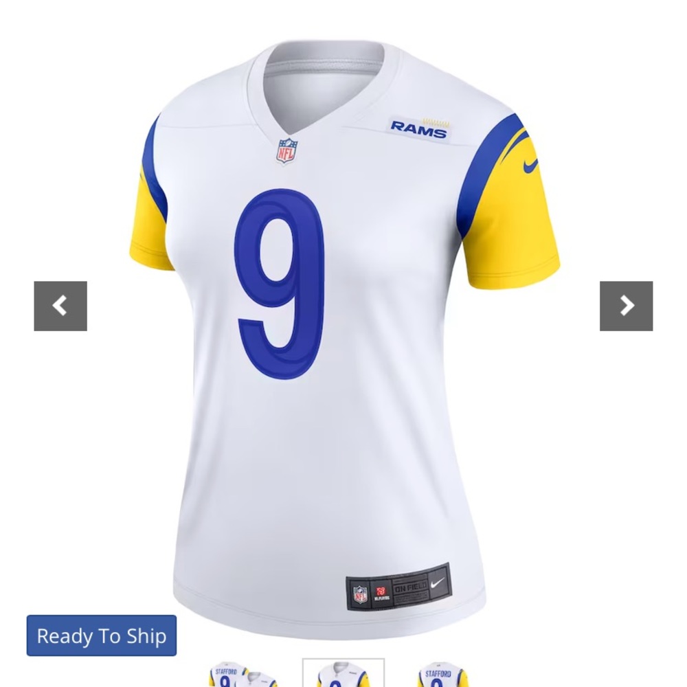 NFL Stafford Jersey - Rams NWT